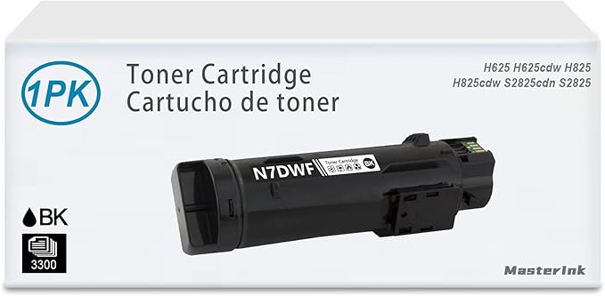 H625 N7DWF High Yield Toner Cartridge: Compatible N7DWF Toner Cartridge by MasterInk