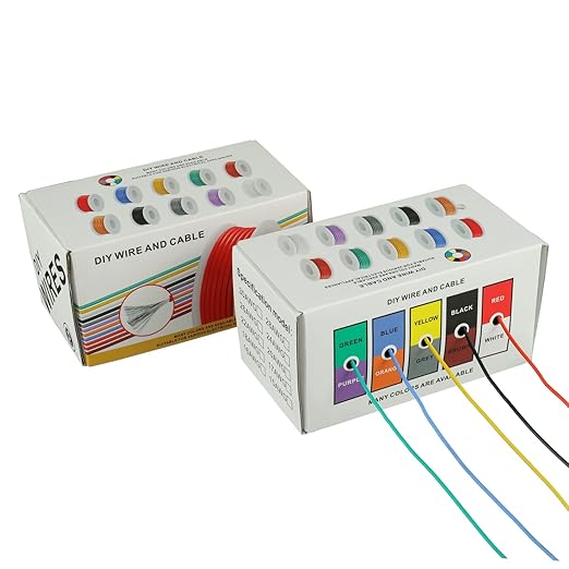 BOJACK 22 AWG Flexible Silicone Wire Electric Wire Hook up Wire Kit 300V Cables - Image 4