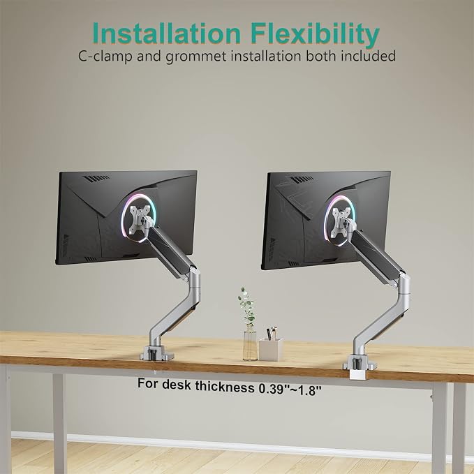 WALI Ultrawide Monitor Arm for 13 to 49 Inch Heavy Duty Curved Screens - Image 8