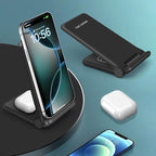 25W Wireless Charger, Foldable 2 in 1 Wireless Charging Station - Image 4