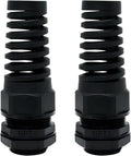 LeMotech 2Pcs NPT 1/2" IP68 Waterproof Cable Gland Flex Spiral Strain Relief by LeMotech