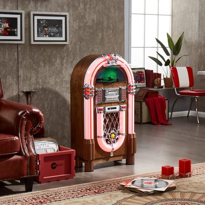Arkrocket Taurus II Mid-Size Jukebox Entertainment Center Bluetooth Vinyl - Image 4