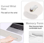 MOSISO Wrist Rest Support for Mouse Pad&Keyboard Set, Circle Curved Ergonomic - Image 4