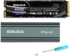 2TB M2 NVME SSD with Heatsink by EDILOCA