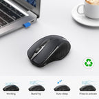 TECKNET Wireless Mouse Silent 4800 DPI Computer USB A & Bluetooth Mouse 6 - Image 8