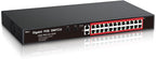 STEAMEMO 24-Port Managed Gigabit PoE+ Switch | 24×PoE+ Ports@360W, 2×Gigabit by STEAMEMO