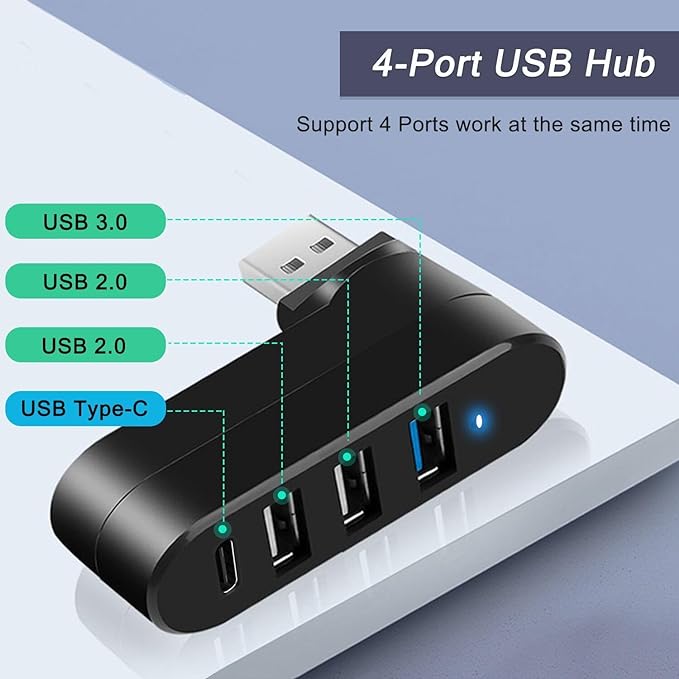VIENON 4-Port USB 3.0 Hub, USB Splitter - Image 2