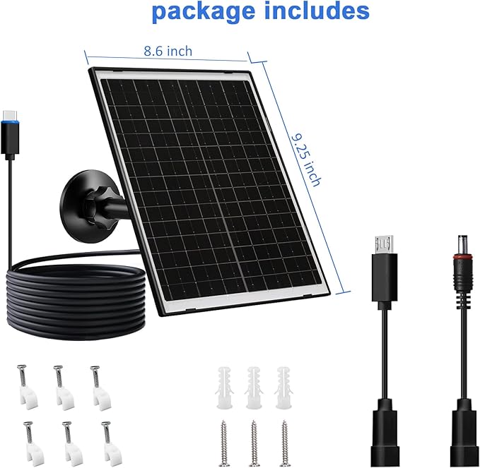 FUTUREZEN 10W Solar Panel for Security Camera, Trail Camera, Type-C Device - Image 7