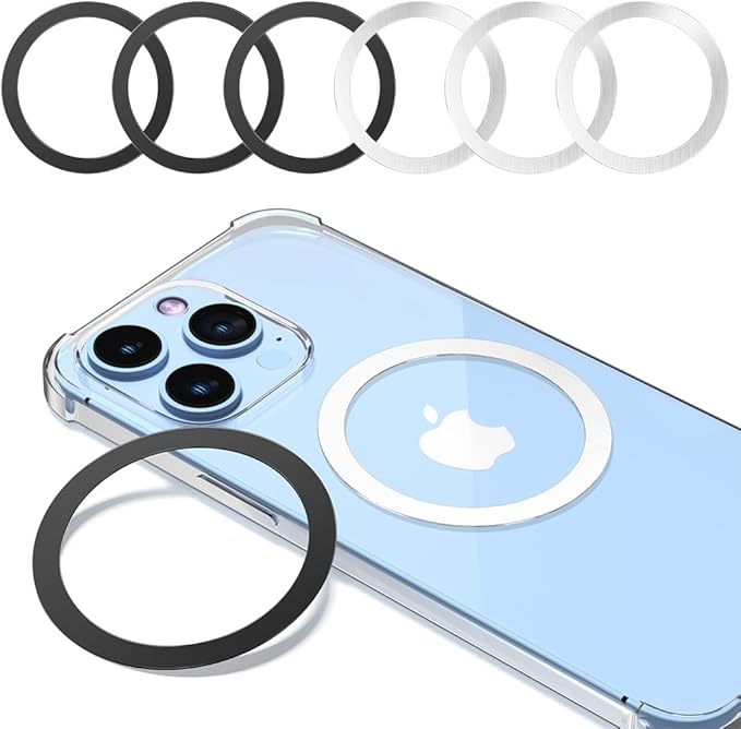 Magnetic Wireless Charging Magsafe Ring-6 PCS, Ultra-Thin Magsafe Sticker by KALAPOP