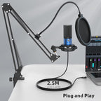 FIFINE USB Recording PC Microphone Kit, Computer Condenser Cardioid Mic on Mac - Image 4