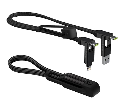 Rolling Square inCharge XL 6-in-1 Multi Charging Cable, Portable USB and USB-C by RollingSquare