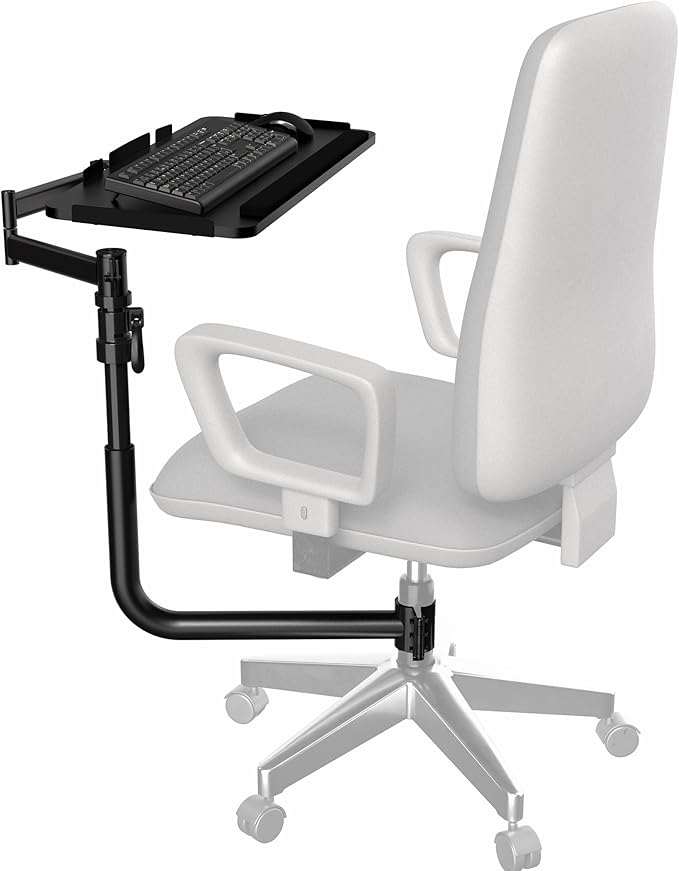 VIVO Office Chair Mounted 26 x 12 Inch Keyboard and Mouse Tray, Ergonomic Tilt by VIVO