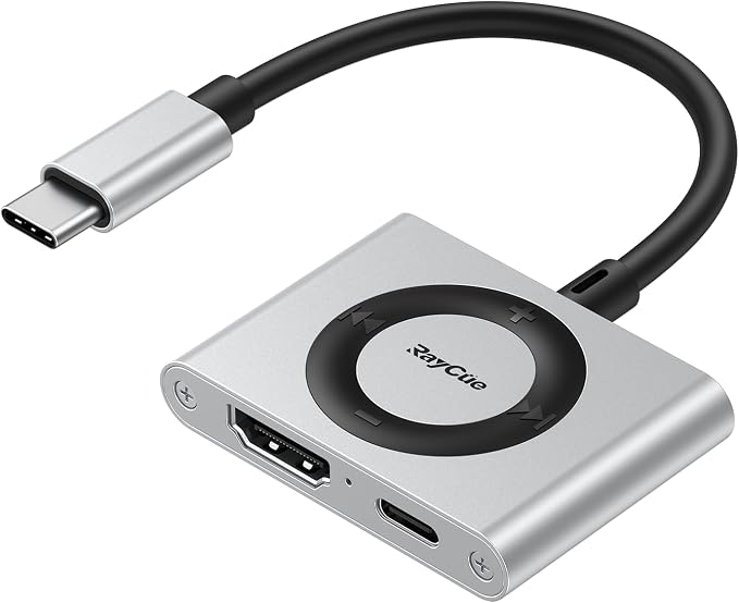 RayCue 2-in-1 USB C Hub, USB C to HDMI Adapter by RayCue