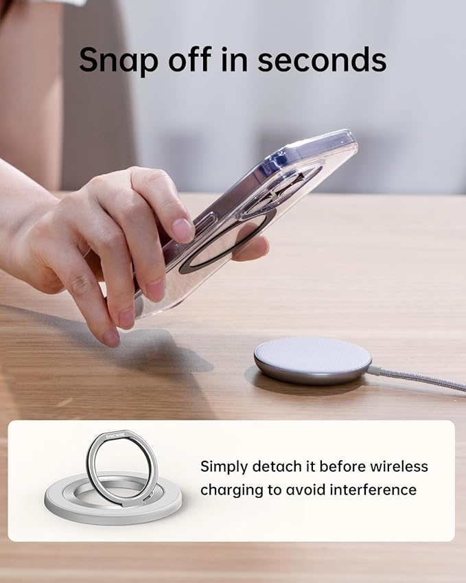 Magnetic Phone Ring Holder for MagSafe, Syncwire Magnetic Phone Ring Grip - Image 8