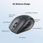 TECKNET Bluetooth Mouse, 4800 DPI Wireless Mouse, 2-Year Battery 6 Adjustable - Image 9