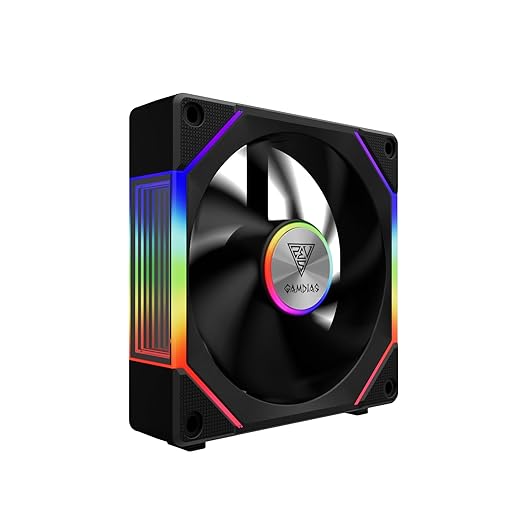 GAMDIAS 120mm ARGB PWM Case Fan, 2 Blades in 1 Fan Pack, Sync - Image 12