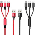 Multi Charging Cable, 4ft 2Pack Multi Phone Charger Cable Braided Universal 3 by Souina