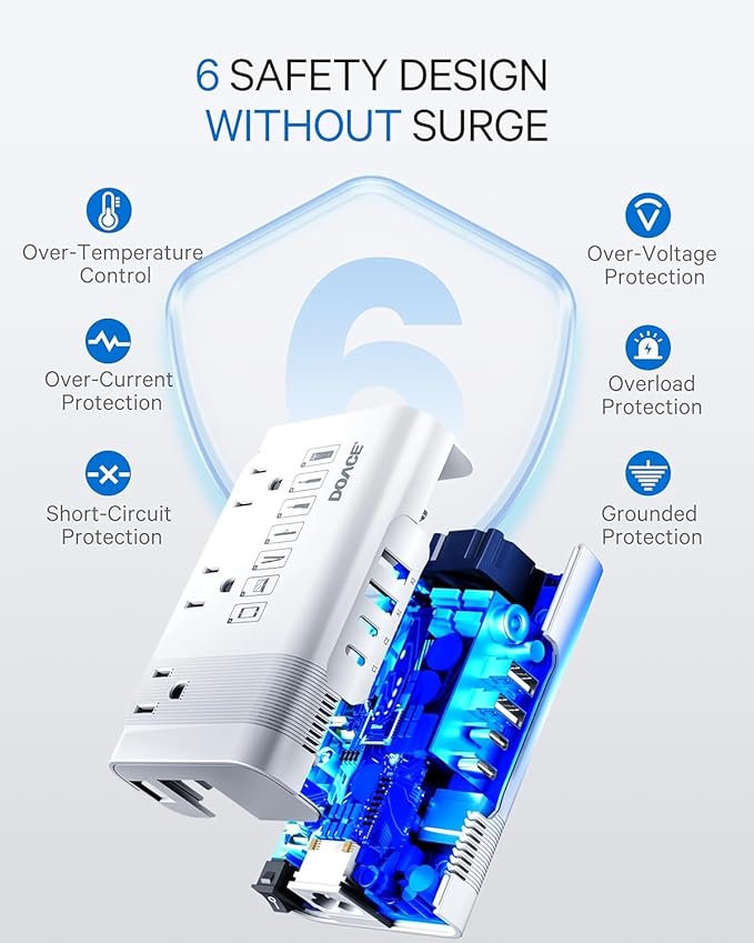 DOACE 350W Voltage Converter US to Europe - 220V to 110V Converter - Image 6