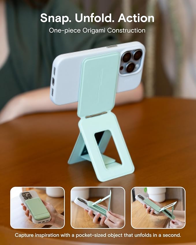 MOFT Phone Stand, Magnetic Phone Tripod Stand Stain-Resistant MOVAS Leather & - Image 3