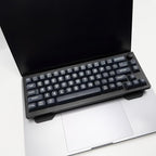 Kado Lift Riser Acrylic for External Keyboard, Frosted Surface Black, Office - Image 7