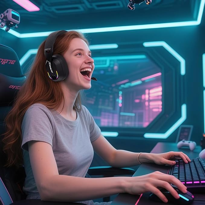 2.4GHz Wireless Gaming Headset for PC, Switch - Image 2