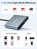 Dockteck SD Card Reader Adapter, 312MB/s SD4.0 Super Speed, USB3.1 SD/TF Card - Image 4