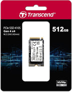 Transcend 512GB M.2 2242 SSD, PCIe Gen4x4 NVMe 3D TLC, - Image 2