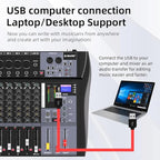 G-MARK MR80S Audio Mixer Interface USB Bluetooth Mixing Console 8 Channel 48V - Image 6