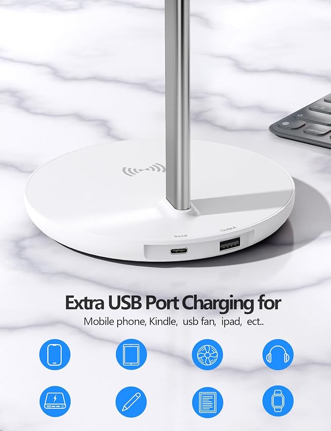 Miroddi Headphone Stand with Wireless Charger, Independent USB Charging Port - Image 5