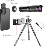 Portable 32X Phone Camera Lens HD Zoom Lens Clip On, Double Adjustment Eyepiece - Image 4
