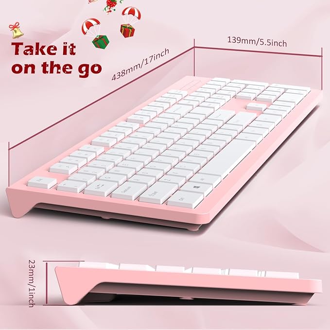 Computer Keyboard Wired, Plug Play USB Keyboard, Low Profile Chiclet Keys - Image 5