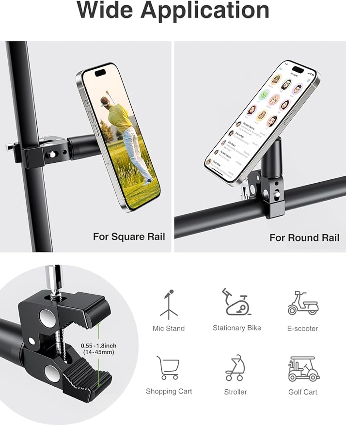 elitehood Magnetic Phone Clamp Mount, Adjustable Phone Holder - Image 4