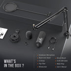 FIFINE Studio Condenser USB Microphone Computer PC Microphone Kit - Image 9