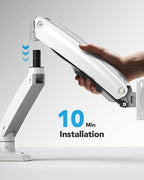 HUANUO Single Monitor Arm for 40 inch Screens, Ultrawide Computer Monitor Mount - Image 7