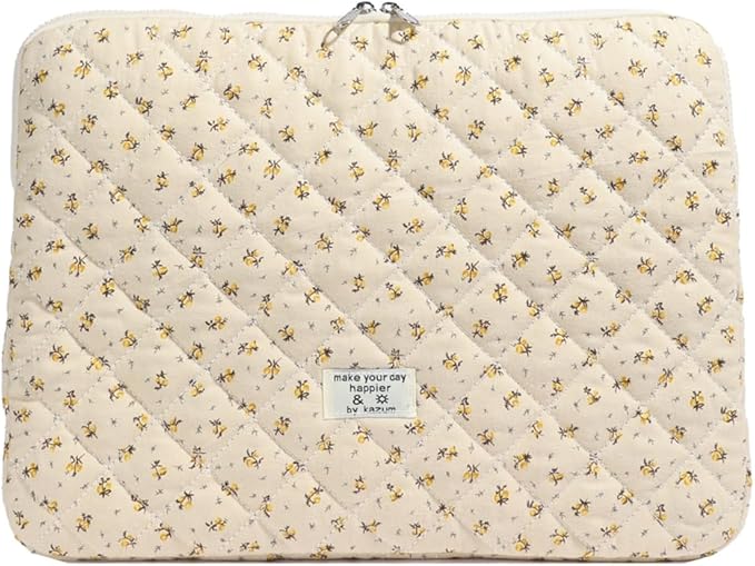 Puffy Laptop Sleeve 13-15.6 Inch Cute Quilted Laptop Protective Case Padded by BBIQI