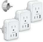 3 Pack Type E F Plug Adapter, VINTAR Schuko Germany France Power Adapter by VINTAR