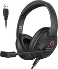 Headset with Microphone for PC, USB Computer Headsets AI-Powered Environmental by EKSA