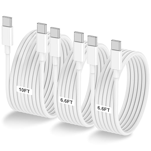 3-Pack 60W USB C to USB C Cable, Type C to Type C Cable, Fast Charging Cable by LOFPYE