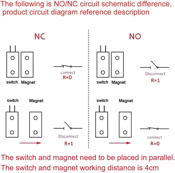 Rolling Door Contact Magnetic Reed Switch Alarm - Image 5