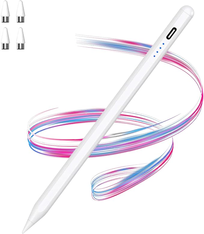 Stylus Pens for Touch Screens POM Tip Magnetic iPad Pencil Rechargeable Tablet by Luntak
