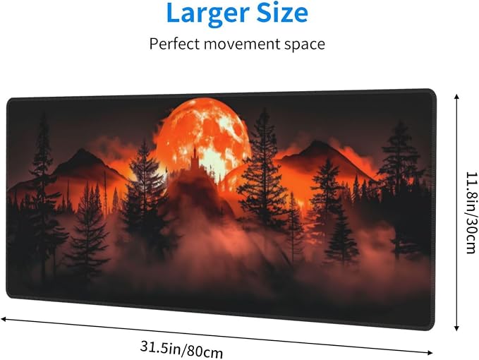 Extended Gaming Mouse Pad, Large Desk Mat XL Anime Mouse Pad Waterproof - Image 2