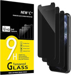 NEW'C 3 Pack Privacy for iPhone 11 Pro, iPhone X, iPhone XS Screen Protector by NEWC