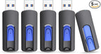JUANWE 64GB Flash Drive 5 Pack 3.0 USB Jump Drive Retractable Slide Memory by JUANWE