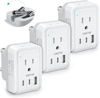 3 Pack South Africa Travel Plug Adapter, VINTAR Foldable Type M Adapter by VINTAR