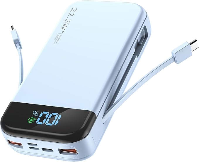 Portable Charger 32000mAh, 22.5W QC 3.0 PD 20W Smart LED Display Fast Charging by BLJIB