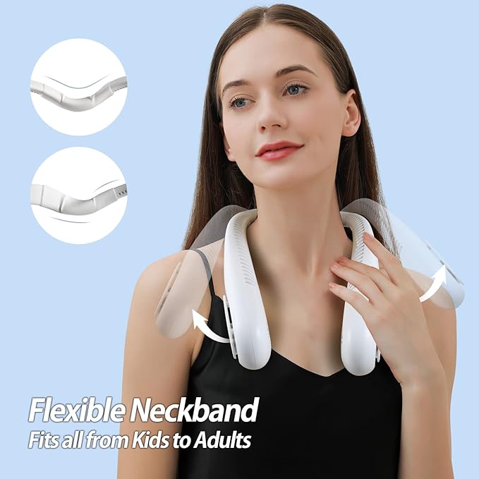 AMACOOL Bladeless Neck Fan Portable Personal Fan 5000mAh Rechargeable Battery - Image 5