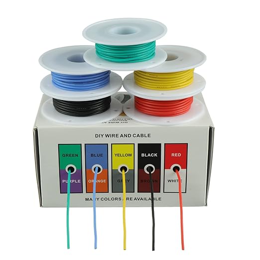 BOJACK 22 AWG Flexible Silicone Wire Electric Wire Hook up Wire Kit 300V Cables - Image 2