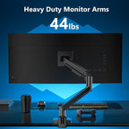 WALI Single Monitor Gas Spring Desk Mount, Heavy Duty Monitor Arm - Image 2