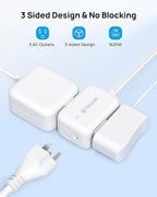 TROND 360° Rotating Flat Plug Extension Cord Surge Protector 6ft, Small Power - Image 3
