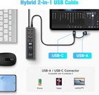 Powered USB Hub, Rosonway 7-Port USB 3.2/USB C Hub - Image 4